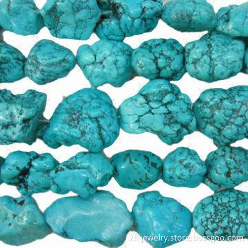 8 to 100mm Turquoise Nugget Beads Jewelry, 100% Natural, Available in Blue, Green and Yellow